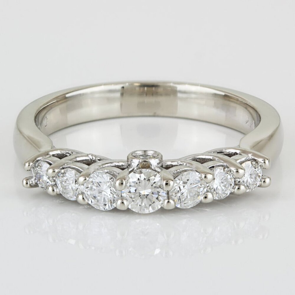 14KWG Diamond Wedding Anniversary Band Ring by Gold Crest Inc. .58CTW